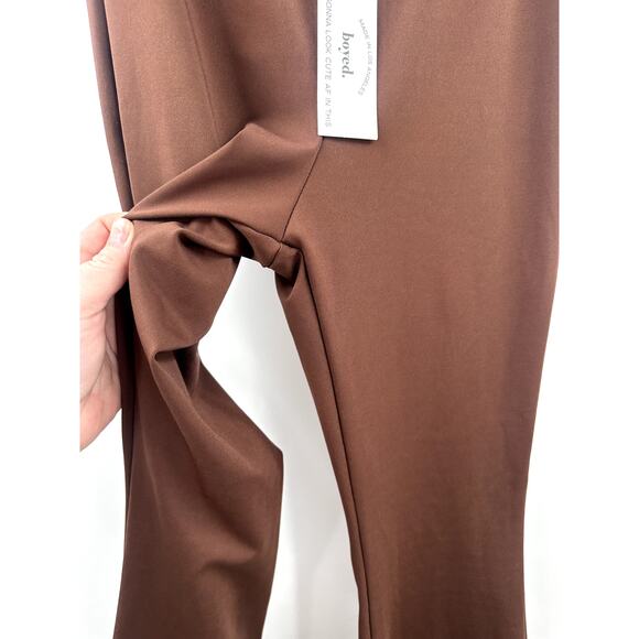 Boyed. Brown Stretch Pull on Flare Leggings Size Small NWT - Picture 4 of 8